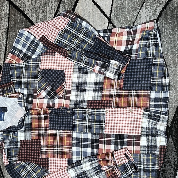 BUCKLE DAYTRIP PATCHWORK FLANNEL PLAID BUTTON-UP LONG-SLEEVED SHIRT JACKET - Picture 4 of 11